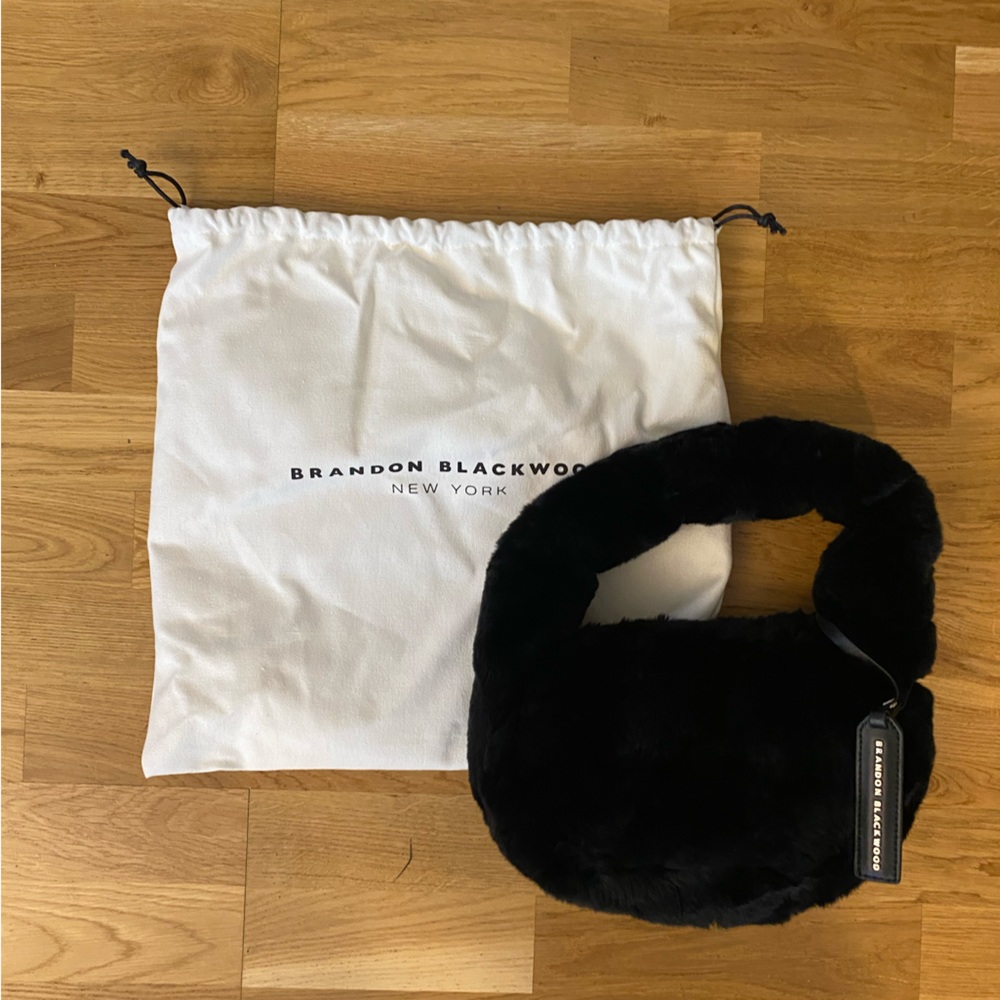 Brandon Blackwood faux fur shoulder bag